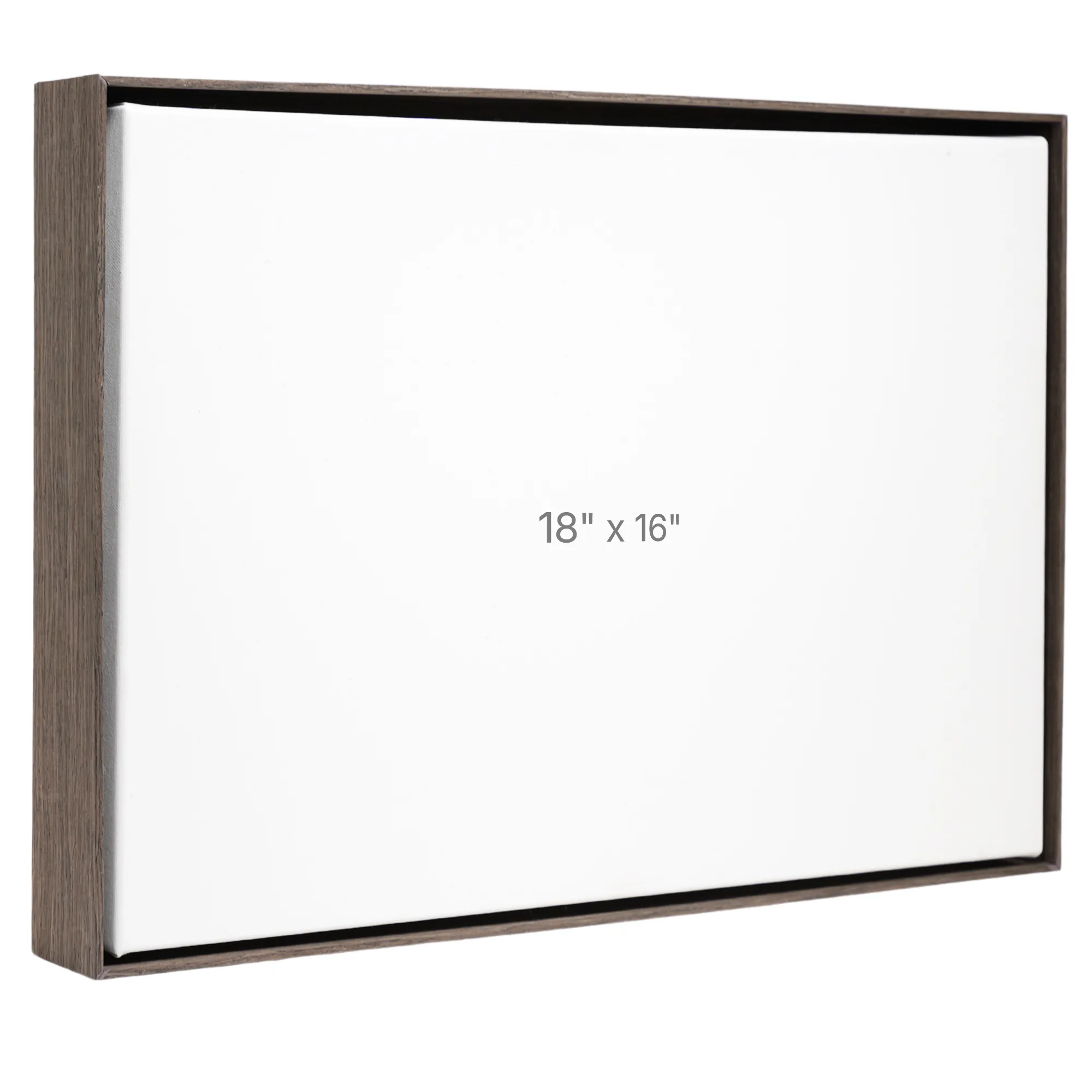 Cadre Flottant 18 x 16" - Chêne Foncé - 1.5" profond.