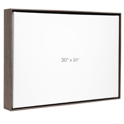 30 x 20" Floater Frame - Dark Oak - 1.5" depth