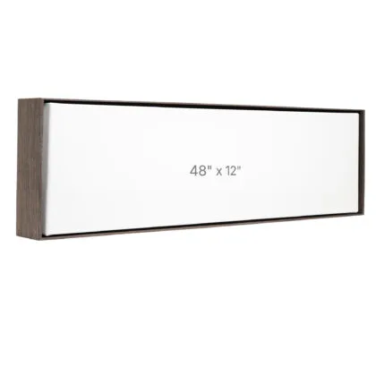 Cadre Flottant 48 x 12" - Ch&ecirc;ne Fonc&eacute; - 1.5" profond.