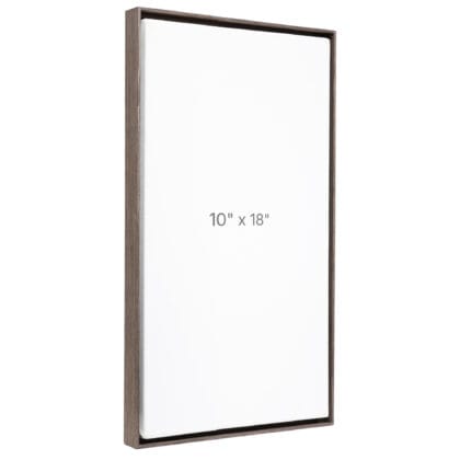 Cadre Flottant 10 x 18" - Chêne Foncé - 0.75" profond.