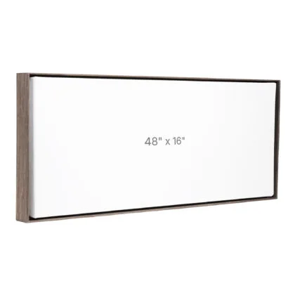 Cadre Flottant 48 x 16" - Ch&ecirc;ne Fonc&eacute; - 0.75" profond.