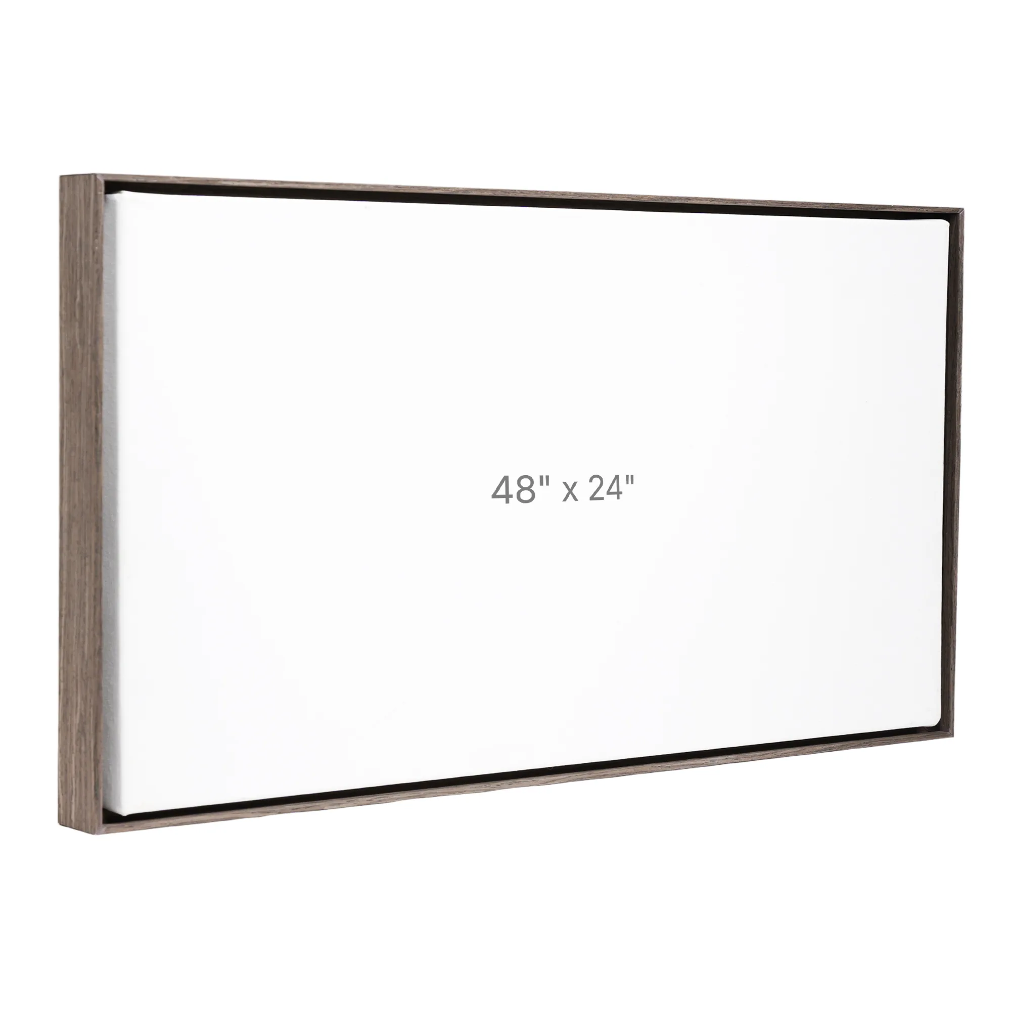 Cadre Flottant 48 x 24" - Chêne Foncé - 0.75" profond.