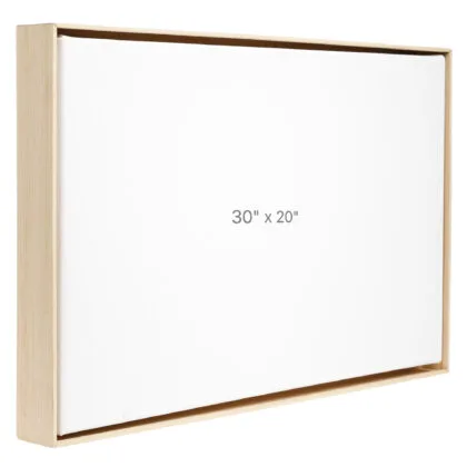 30 x 20" Floater Frame - Oak - 1.5" depth