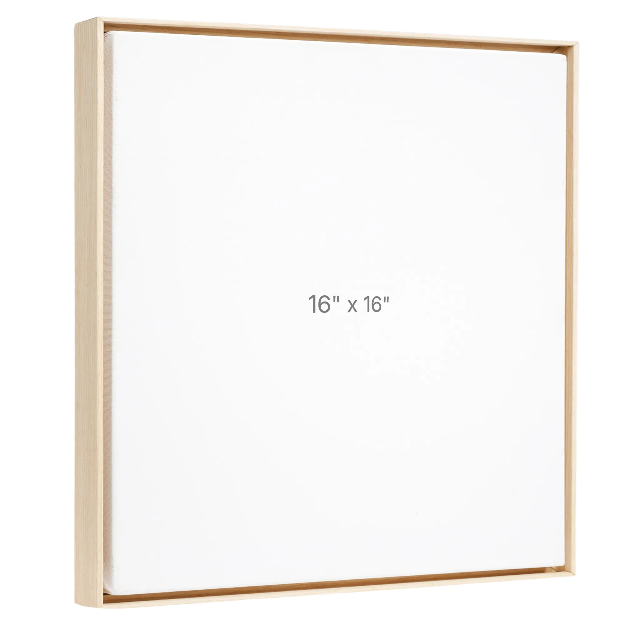 Cadre Flottant 16 x 16" - Chêne - 0.75" profond.