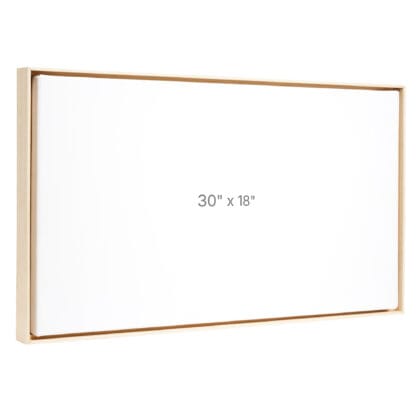 Cadre Flottant 30 x 18" - Ch&ecirc;ne - 0.75" profond.