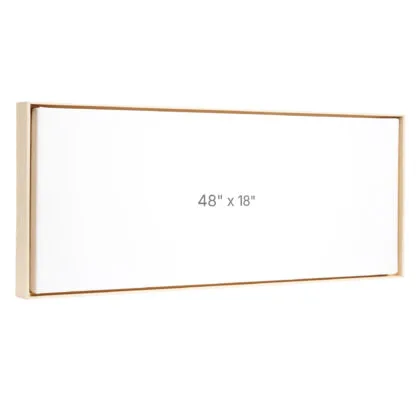 Cadre Flottant 48 x 18" - Ch&ecirc;ne - 0.75" profond.