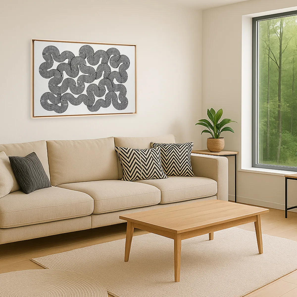48 x 12" Floater Frame - Walnut - 0.75" depth - Image 4