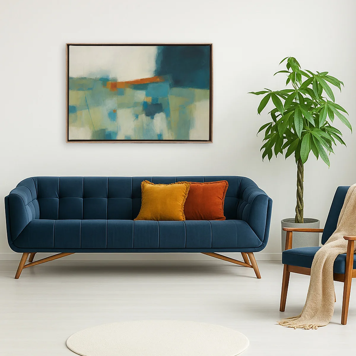 48 x 12" Floater Frame - Walnut - 0.75" depth - Image 5