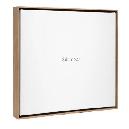 24 x 24" Floater Frame - Walnut - 1.5" depth