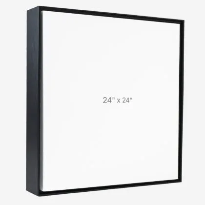 24 x 24" Floater Frame - Black - 1.5" depth