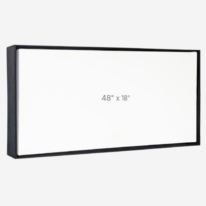 Cadre Flottant 48" x 18" - Noir - 1.5" profond.