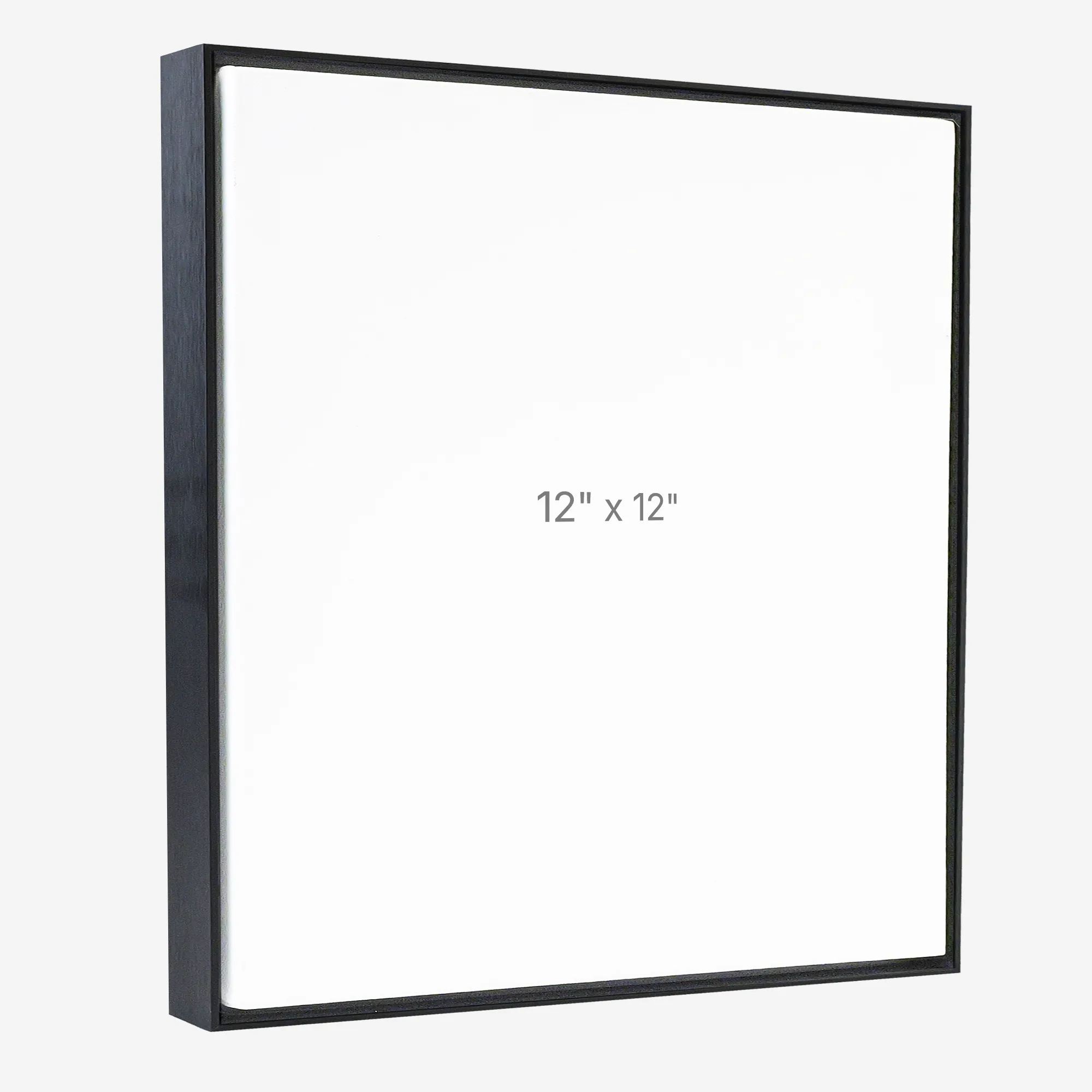 Cadre Flottant 12" x 12" - Noir - 0.75" profond.