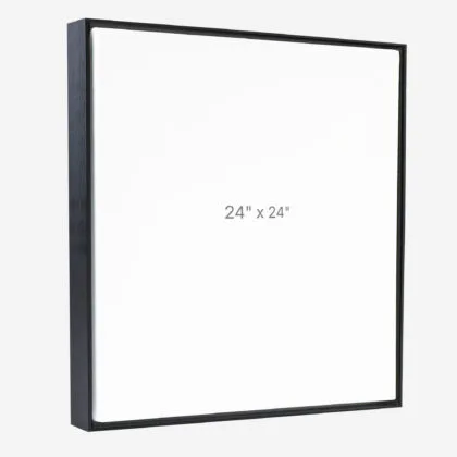 24 x 24" Floater Frame - Black - 0.75" depth