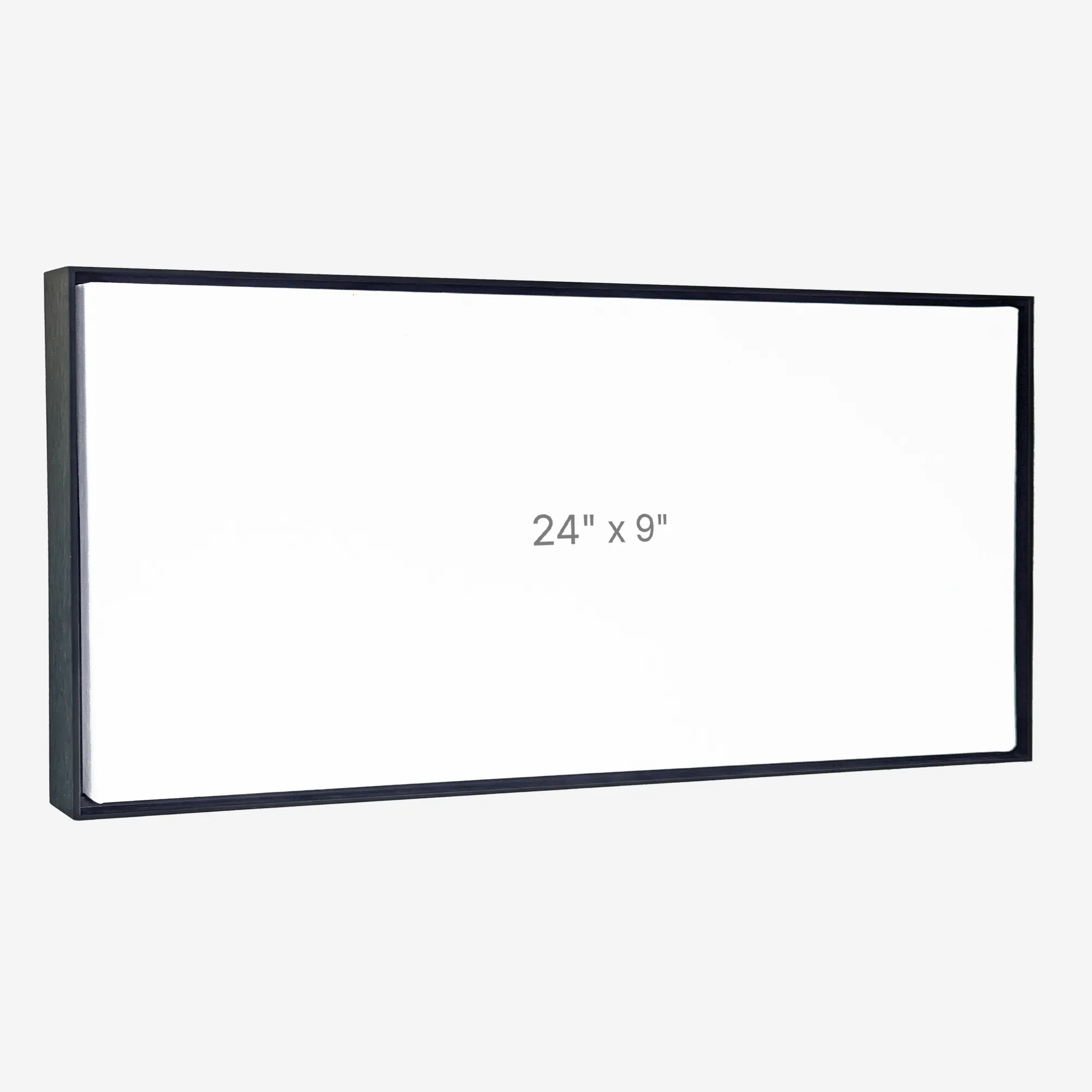Cadre Flottant 24" x 9" - Noir - 0.75" profond.