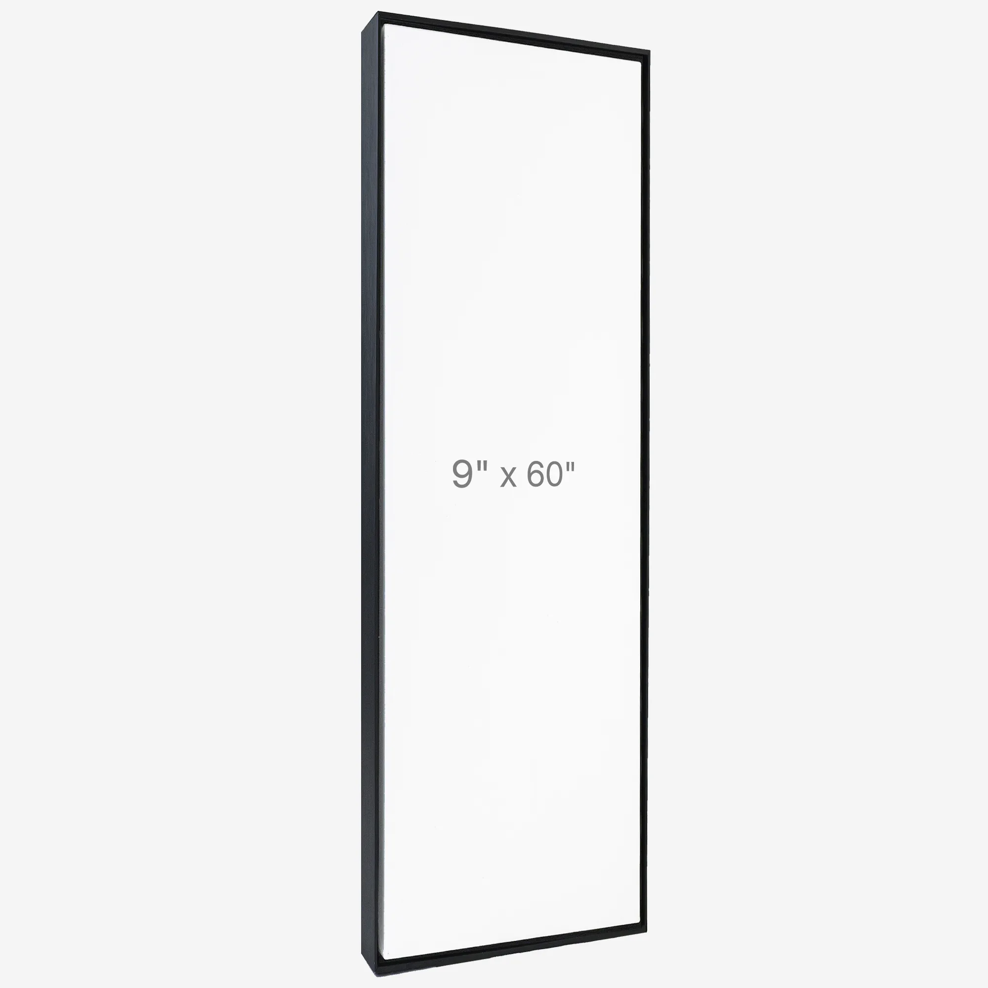 Cadre Flottant 9" x 60" - Noir - 0.75" profond.