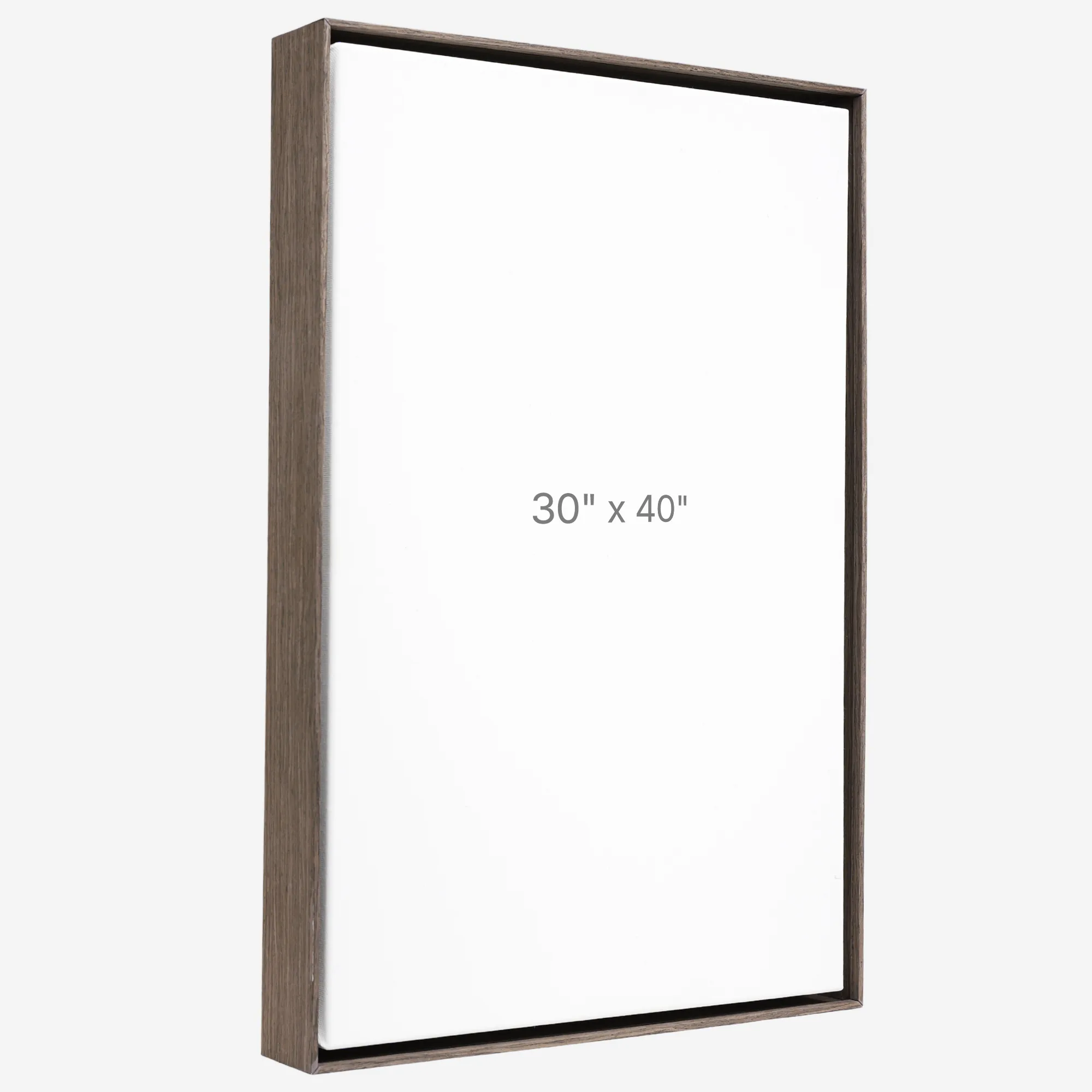 Cadre Flottant 30" x 40" - Chêne Foncé - 1.5" profond.