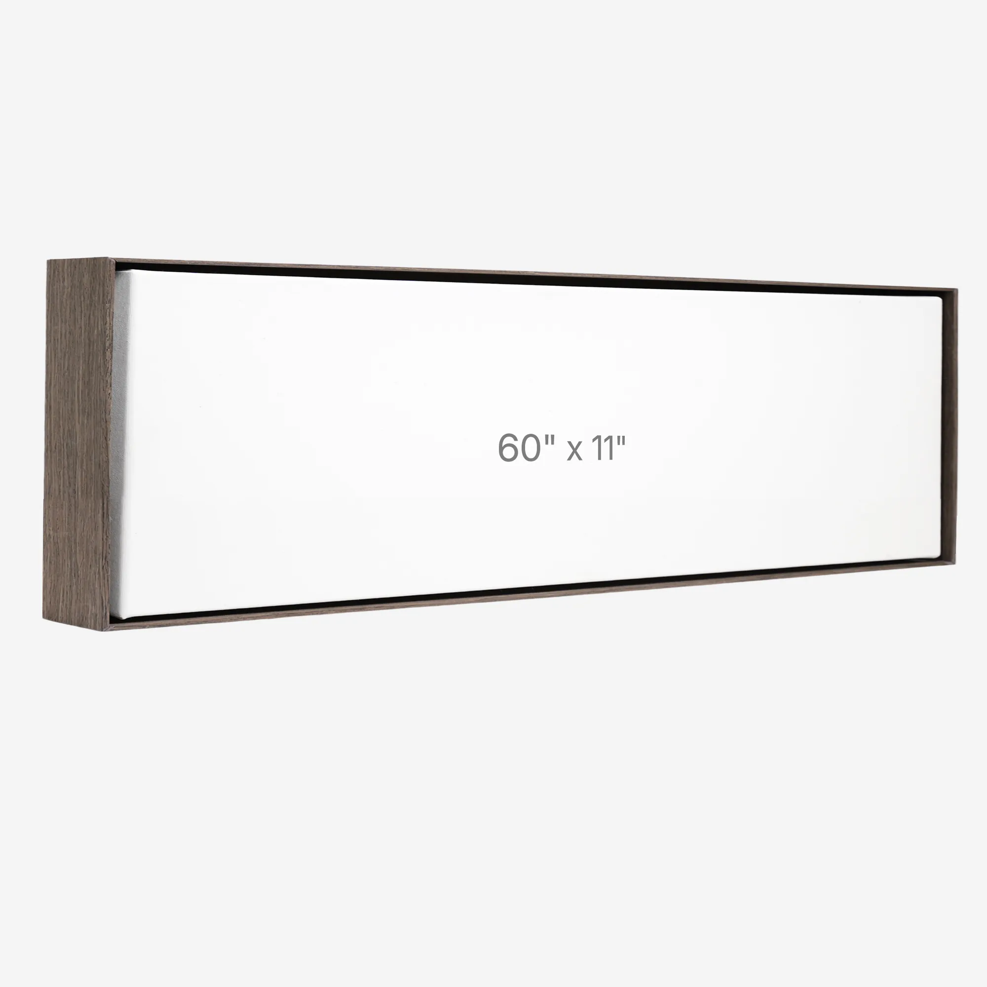 Cadre Flottant 60" x 11" - Chêne Foncé - 1.5" profond.