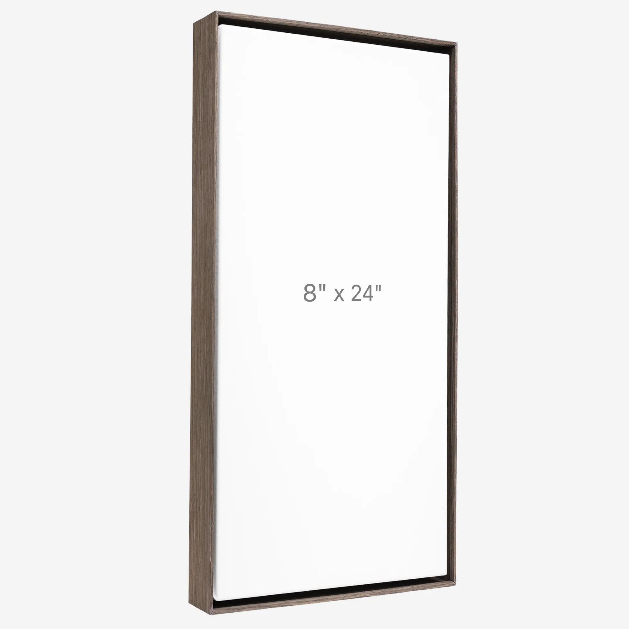 Cadre Flottant 8" x 24" - Chêne Foncé - 1.5" profond.