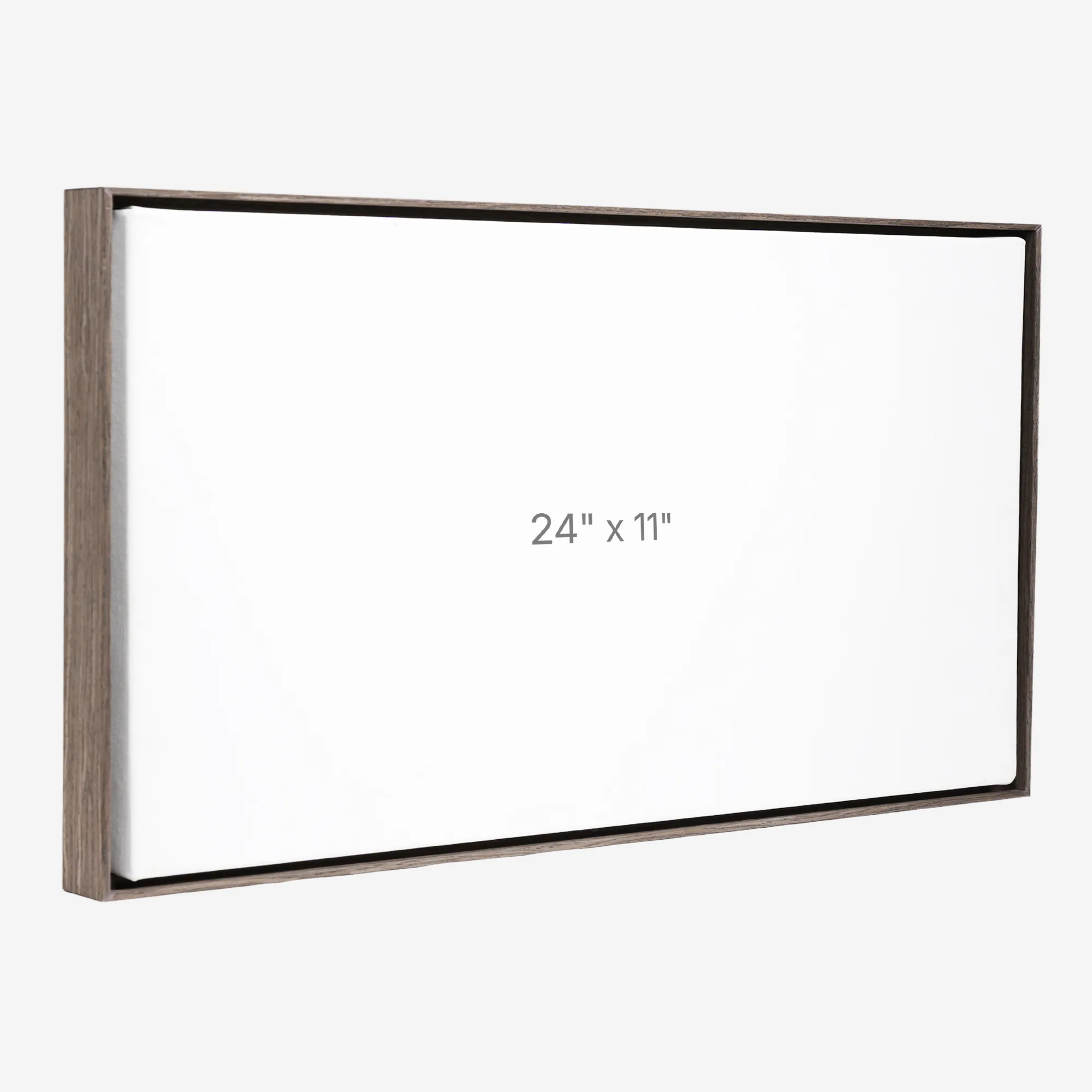 Cadre Flottant 24" x 11" - Chêne Foncé - 0.75" profond.