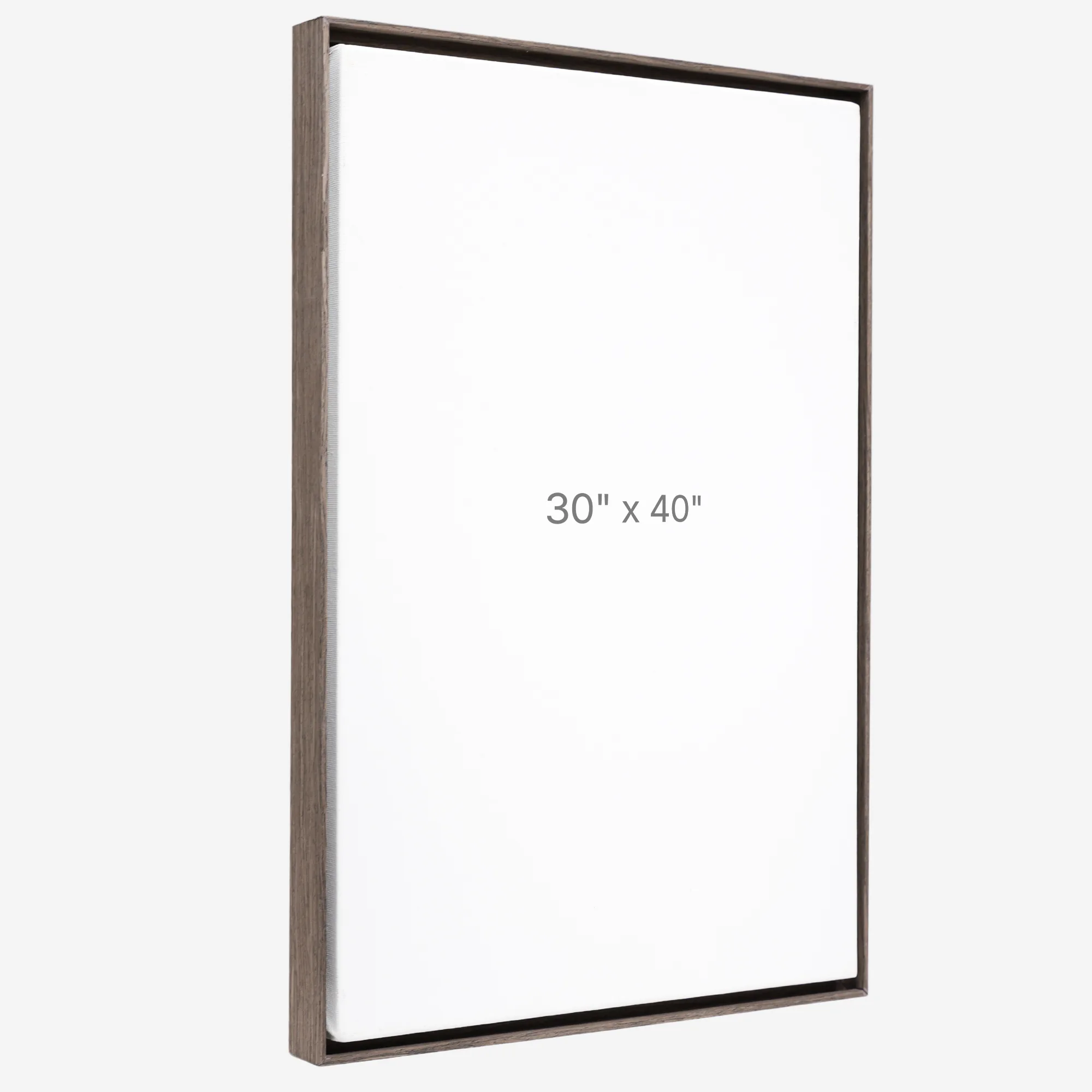 Cadre Flottant 30" x 40" - Chêne Foncé - 0.75" profond.
