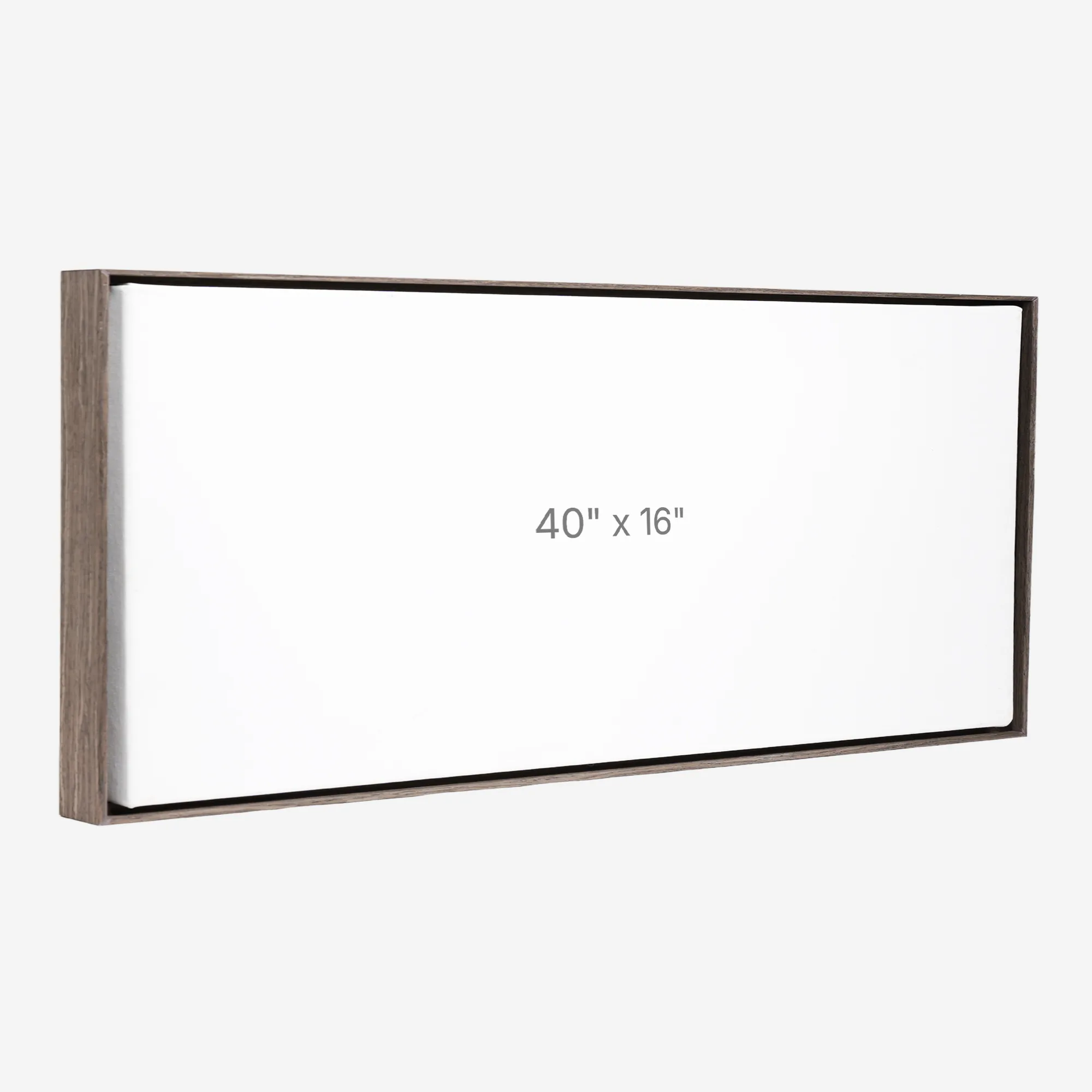 Cadre Flottant 40" x 16" - Chêne Foncé - 0.75" profond.