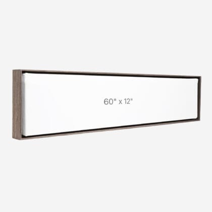 Cadre Flottant 60" x 12" - Ch&ecirc;ne Fonc&eacute; - 0.75" profond.