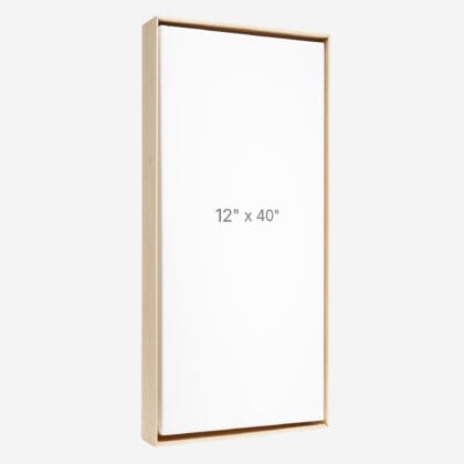 12 x 40" Floater Frame - Oak - 1.5" depth