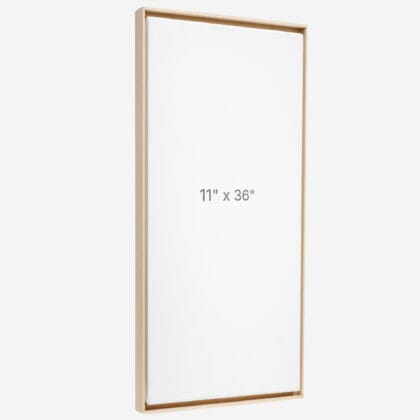 11 x 36" Floater Frame - Oak - 0.75" depth