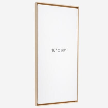 16 x 60" Floater Frame - Oak - 0.75" depth