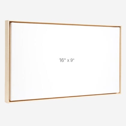 16 x 9" Floater Frame - Oak - 0.75" depth